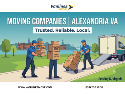 Professional moving crew loading boxes onto a truck in Alexandria VA