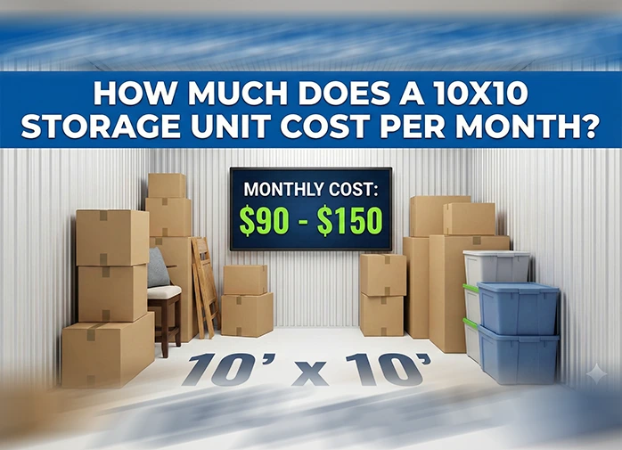 Monthly cost to rent a 10×10 storage unit