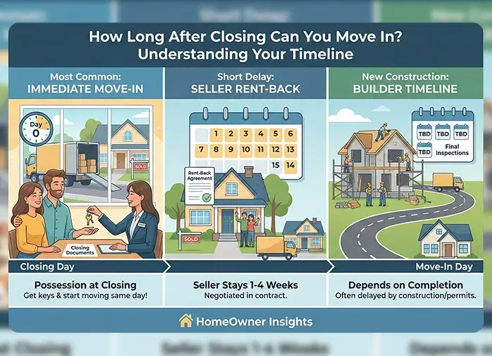 how long after closing on a house can you move in