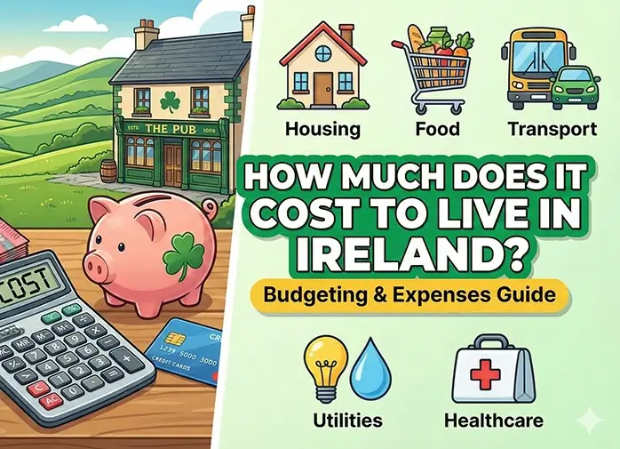 Cost of living in Ireland including rent, groceries, and transportation