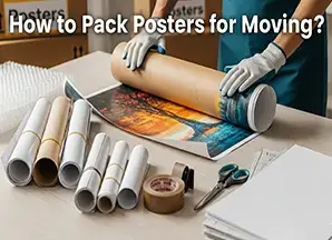 how to pack posters for moving without damage